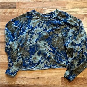 Free People Inspire printed layer. Floral design. Small, worn and washed once